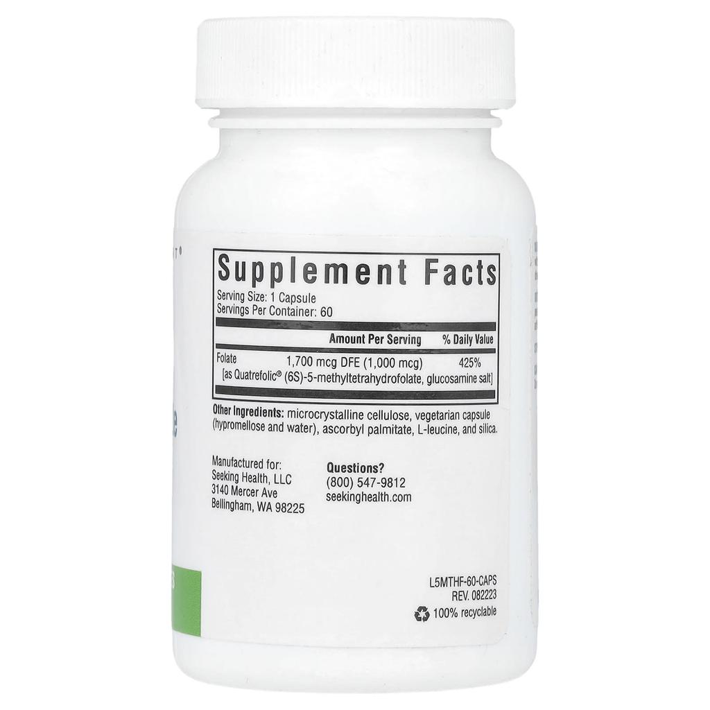 L-Метилфолат, 1 мг, 60 вегетарианских капсул