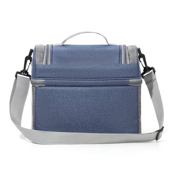 Insulated Lunch Bag Double Deck Lunch Tote Large Leakproof Expandable Lunch Box Reusable Tote Cooler Bag with Pocket for Work Picnic Outdoor