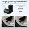 Tire Air Valve Cap, 4 Pieces, Tire Air Valve Cover, Aluminum Alloy, Colorful, Automobile