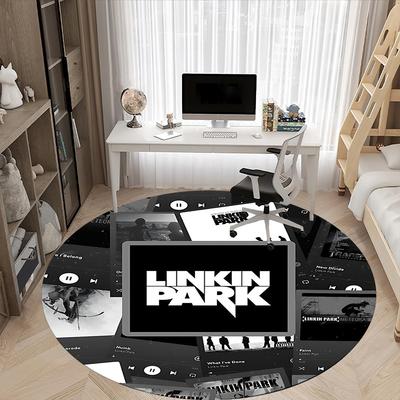 1 шт. Круглый ковер Linkin Park для офиса, под офисные стулья, спальни, гостиной, домашний декор, декор комнаты a1016302