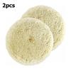 2pcs Polishing Pads Natural Wool Buffing Pad Kit Polishing Disk for Compound Cutting Car Beauty Body Repair Buffing &