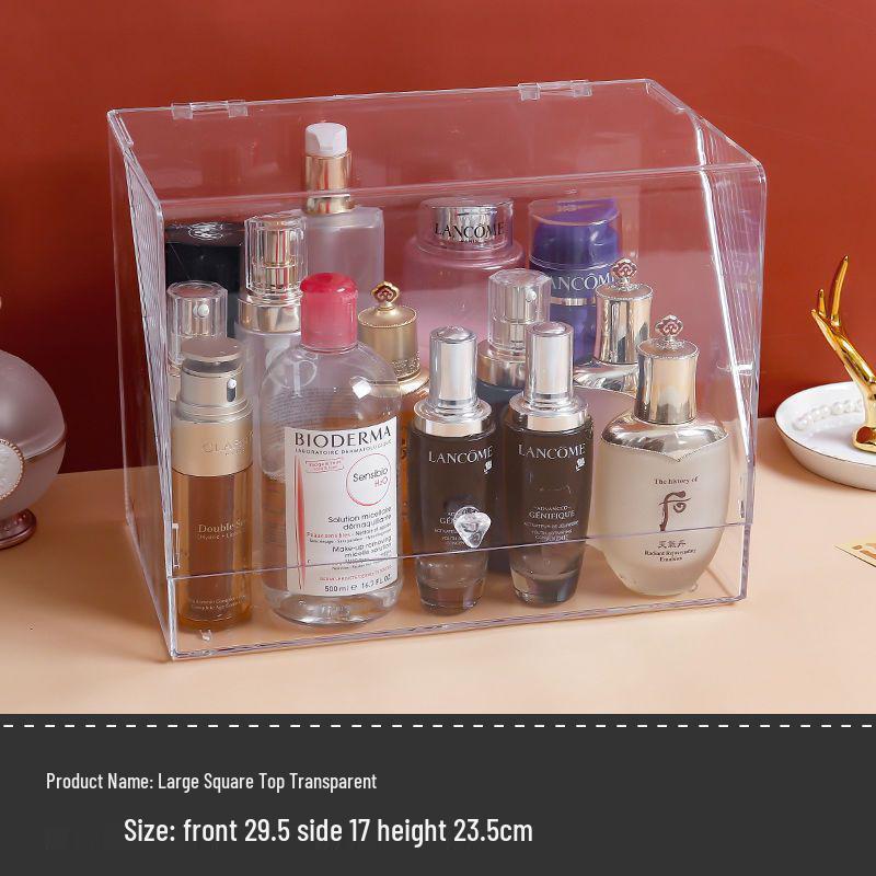 Прозрачный пыленепроницаемый органайзер для косметики большой вместимости для помады и средств по уходу за кожей