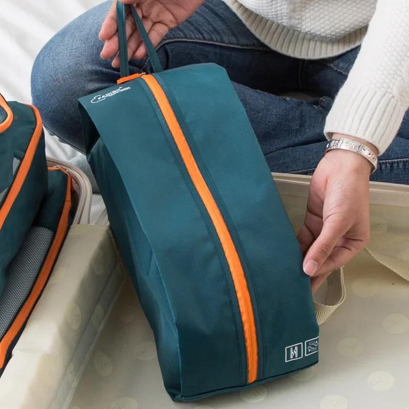 7 шт. Портативные дорожные сумки для хранения одежды, обуви, органайзер для косметики, туалетных принадлежностей, багажный набор, аксессуары, принадлежности