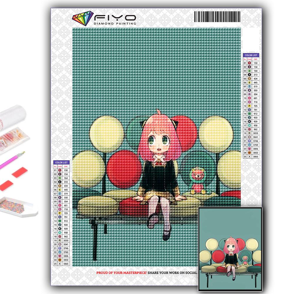 5D Diy Алмазная картина Аниме Плакат Шпионская семья Вышивка крестиком Полный Алмазная вышивка Мозаика