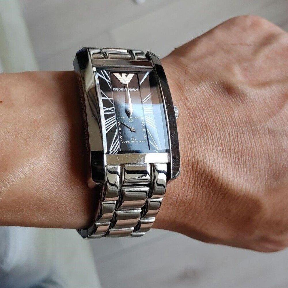Emporio Armani AR0156 Classic Black Rectangle Men's Watch