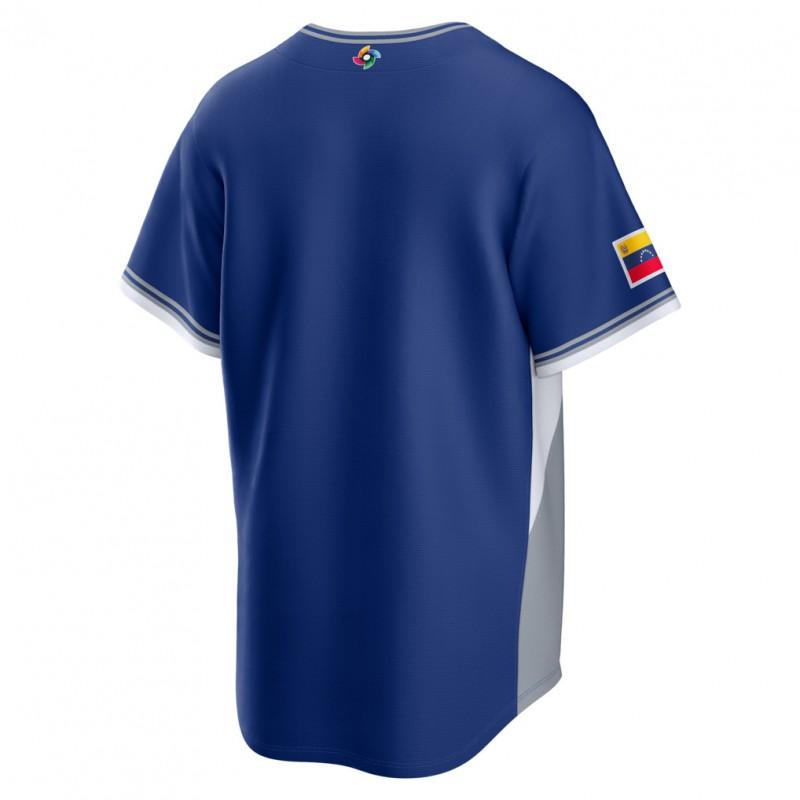Mens Embroidered Baseball T-Shirt WBC Venezuela Team Fan Apparel Sportswear Loose Fit Cotton Blend