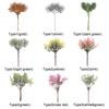 6PCS/Bundle DIY Home Decor Xmas Ornament Simulation Plants Faux Grass Pine Artificial Flowers