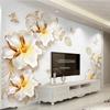 3D трехмерный рельефный цветок, фреска, цветочные украшения, фреска, спальня, гостиная, телевизор, диван, фоновые обои