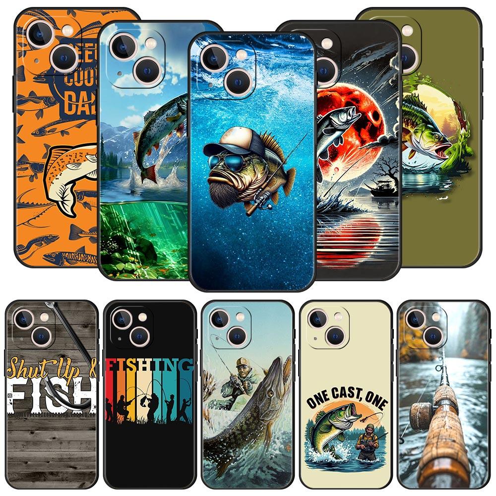 Hunting Fishing Man Phone Case Cover for iPhone 17 16 15 14 13 12 11 Pro Max 17 Air Plus Shockproof Soft TPU Shell Fundas Capas