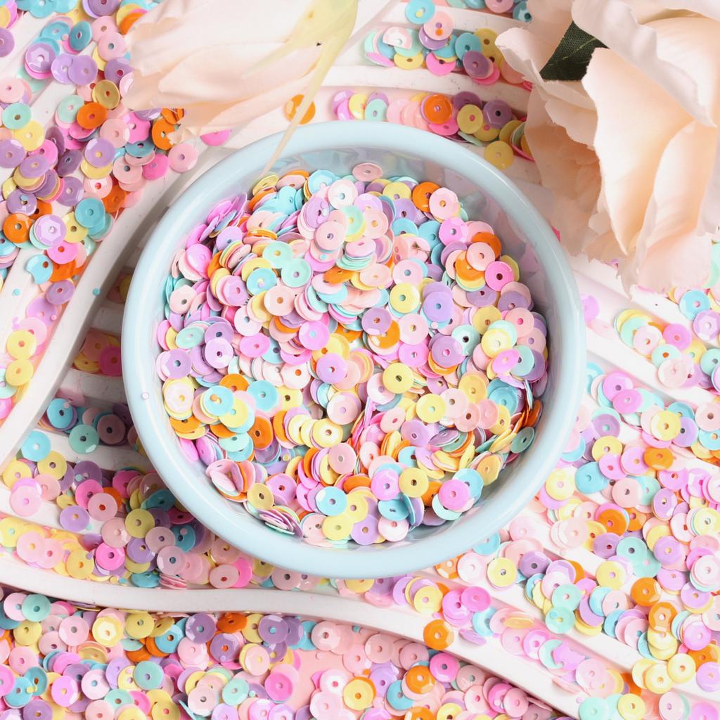 80 г креативный декоративный материал «сделай сам», вогнутый тип, круглый фантомный цвет, ПВХ, блестки, блестки, ювелирные изделия со средним отверстием, аксессуары, чехол для телефона, чашка для воды