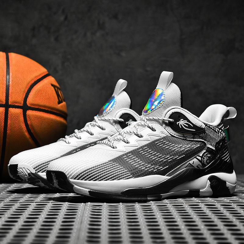 Men's Trend Air Cushion Basketball Shoes with Shock Absorption and High-quality Sports Shoes for Running