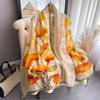 180 * 90 High-End Single-Sided Cut Dill Long Shawl Retro Chinese Style Ancient Charm Elegant Silk Scarf Dunhuang