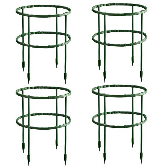 Plant Support Stakes Stackable Half Round Plant Stakes Easy Assembly Stake Trellis Plant Cages for Indoor Outdoor Tomato