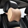 Подушка для поясницы в автомобиль из пеноматериала с эффектом памяти и износостойкой кожаной поддержкой подголовника для любого сезона.