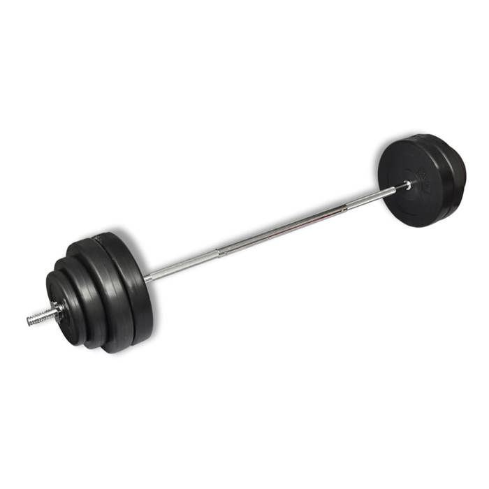 VidaXL Curl Dumbbell with Weight Plates Plastic Coated Gym Sport 90372