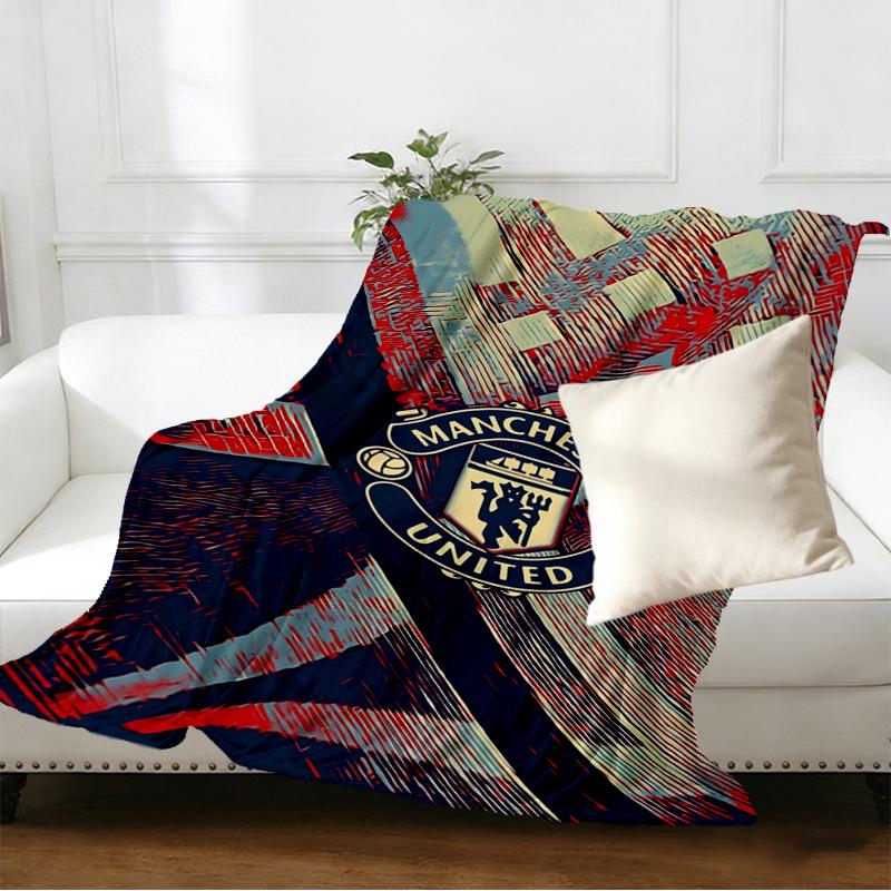 Manchester United F.C Print Blanket - Soft & Comfortable, for Bedroom, Travel, Sofa, Home Decoration - Birthday Christmas Gift for Friend