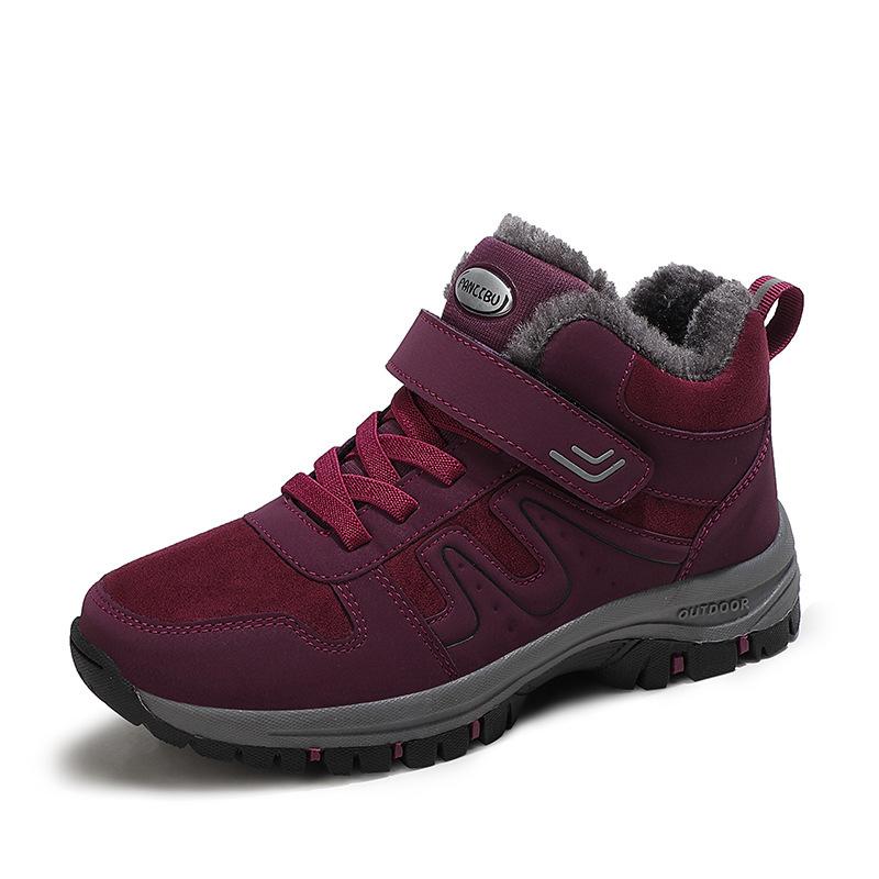 Middle-aged and Elderly Walking Shoes Large Size Winter Velvet Elderly Shoes Cotton Shoes High-top Warm Parents Casual Sports Shoes