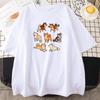 Adorable Shiba Inu Dogs Cartoon 3D Print Women's Tshirt Leisure Style Tops Fashion Soft Tshirts Spring Women's T-shirt