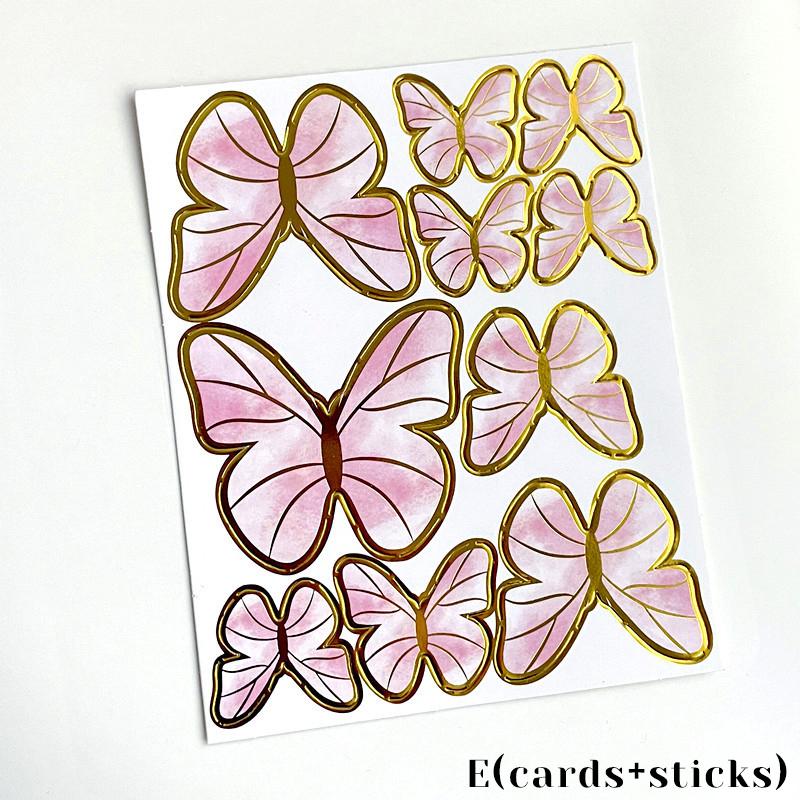 9/10 шт. золотые розовые фиолетовые бабочки для украшения торта, свадьбы, дня рождения, десерта, кекса, 3D-материала в виде бабочки, сделай сам, сувениры для вечеринки