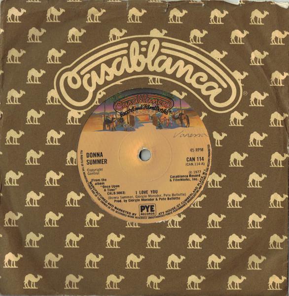 7-дюймовая пластинка DONNA SUMMER - I Love You CAN114 Casablanca 1977 UK Танцевальная и Электронная Б/У