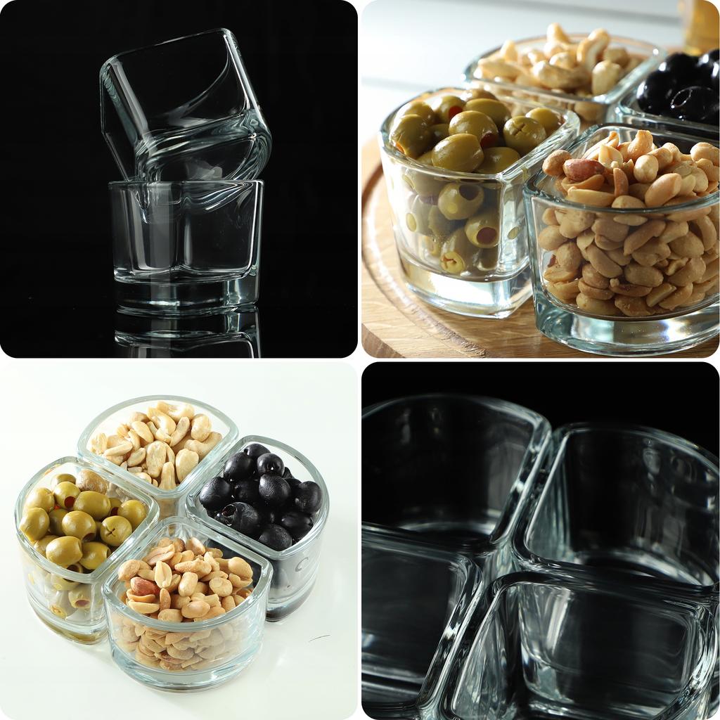 KADAX Пиалы Салатники Стеклянные Для Закусок Соус Дип Набор