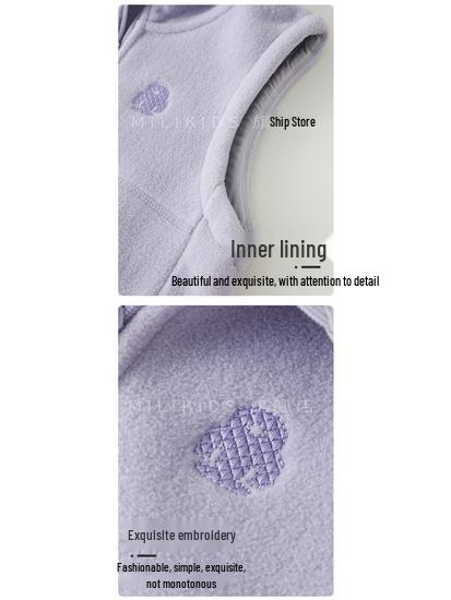 Детский флисовый жилет с капюшоном - Осенне-зимний стиль для мальчиков и девочек