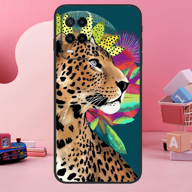 Classic Leopard Tiger Case For Oppo A98 A78 A18 A38 A58 A60 A80 A40 A77 A57 A17 A74 A54 A94 A96 A76 A16 A15 A5 Pro