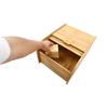 15kg Bamboo Rice Container Large Capacity Grain Storage Box Airtight Dry Food Bin with Rice Cup Free‑Standing Kitchen Organizer for Rice Beans Nuts
