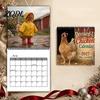 Gift for Friends Family Chicks 2027 Wall Calendar, Funny Dressed Up Chicken 12-Month Planner, Calendar Cute Farm Animal Hanging Home Office
