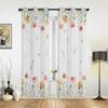 Весенняя акварельная цветочная занавеска с листьями, оконная занавеска для гостиной, роскошная занавеска с балдахином для спальни, дома, кухни, декоративная занавеска