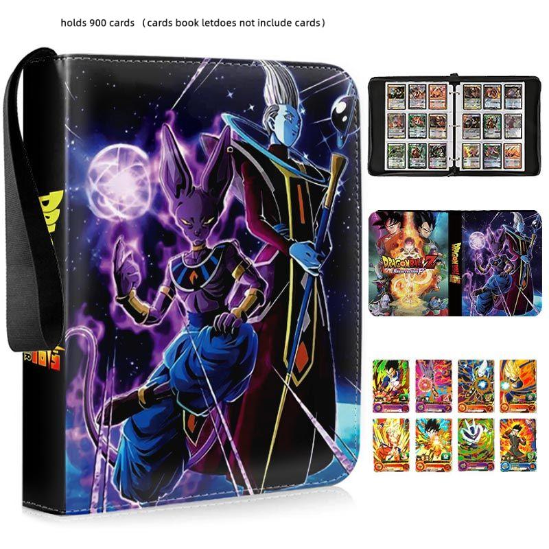 400/900pcs Freeza Card Zipper Binder Book Folder Anime Son Goku Vegeta PU Zipper Cards Collection Album Toy Gift
