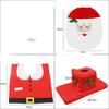 3 шт. Счастливый Санта чехол для сиденья унитаза коврик для ванной комнаты украшение рождественский креативный чехол для сиденья унитаза