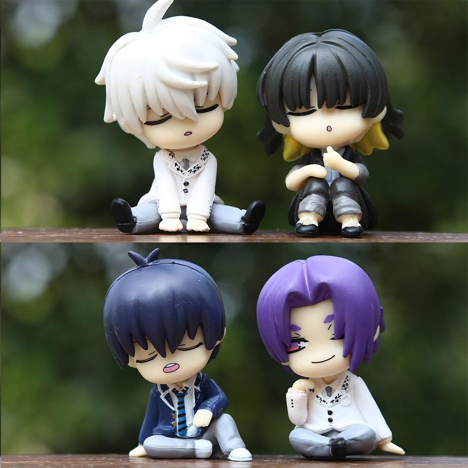 4pcs Blue Lock Gk Anime Figure Isagi Yoichi Bachira Meguru Shoulder To Shoulder Sleep Q-Version Kawaii Model Statue Kid Toy Gift