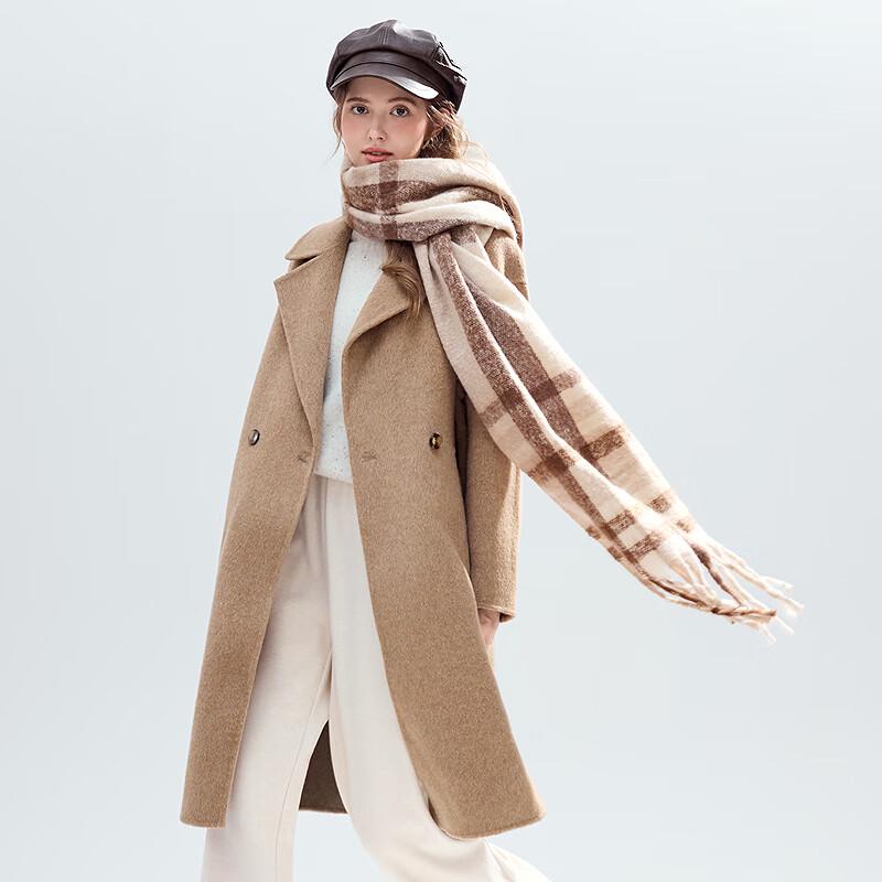 Женское пальто миди из 100% чистой шерсти Betu на зиму