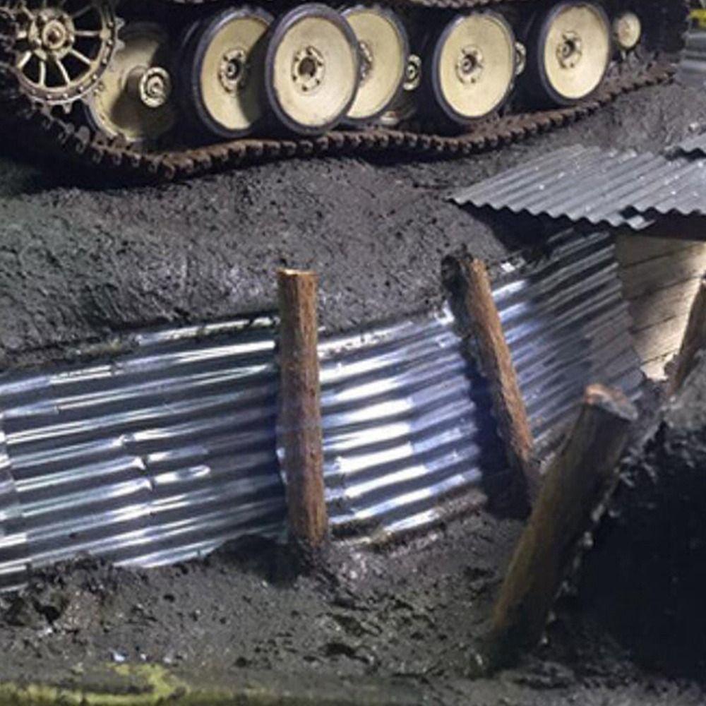 Scale Sand Table Building Making Miniature Corrugated Tile Scene Model Wargame Scenery Steel Shed