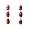[New] K18YG 3PC Garnet Earrings [i10-2]