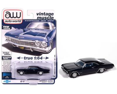 Autoworld 1/64 Chevrolet Impala SS 1965 Темно-синий Литая Модель Автомобиля [Параллельный Импорт]