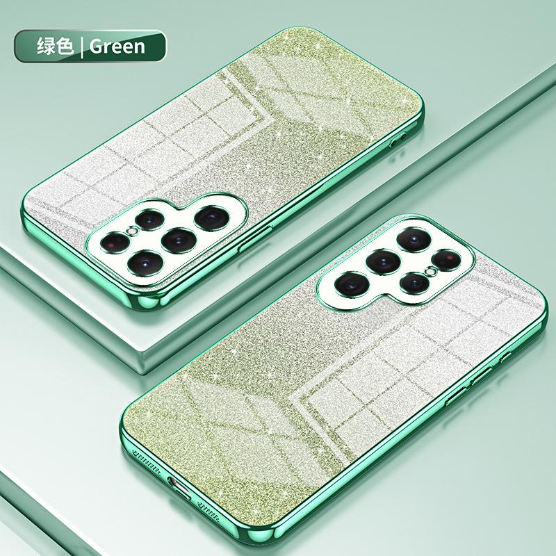 Применимо для Samsung S26Ultra гальванизированный чехол для мобильного телефона с блестками S25Ultra прозрачный S24Ultra противоударный защитный чехол