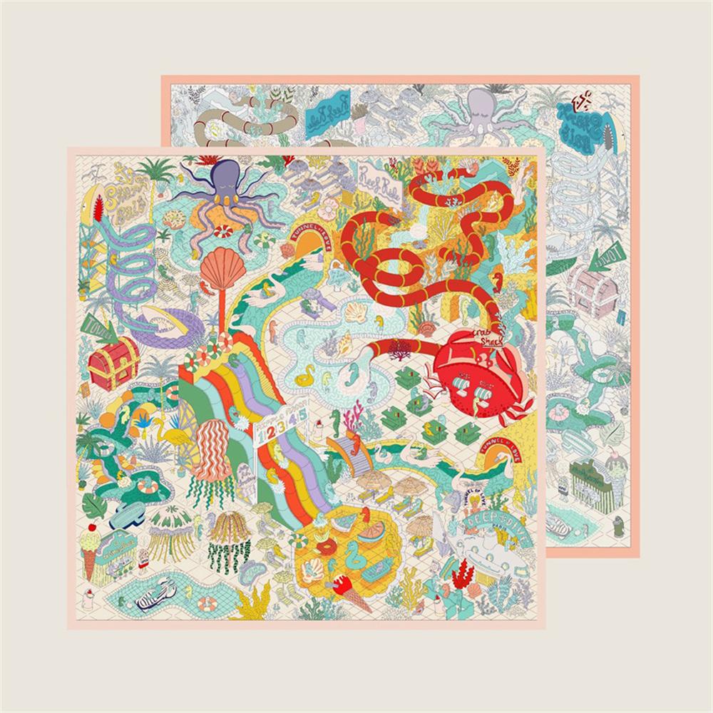 Silk Scarves Wraps Leather Boots Printed Twill Silk Scarf Women Shawls Luxury Design Hijabs Fashion Square Curled Shawl