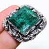 Изумрудный натуральный драгоценный камень ручной работы подарок на Новый год ювелирное изделие кольцо размер 9.5 k1w16
