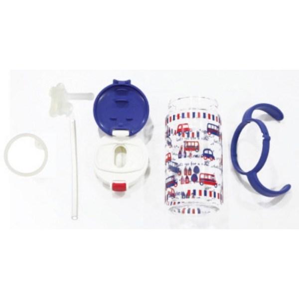 Соломенная кружка Richell AQ 320 мл, 1 шт., темно-синий