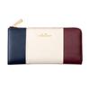 Длинный кошелек трехцветный на молнии тонкий с ластовицей из искусственной кожи [Cleria] женский L-образной формы [CL-17010] (Королевская морская пехота)