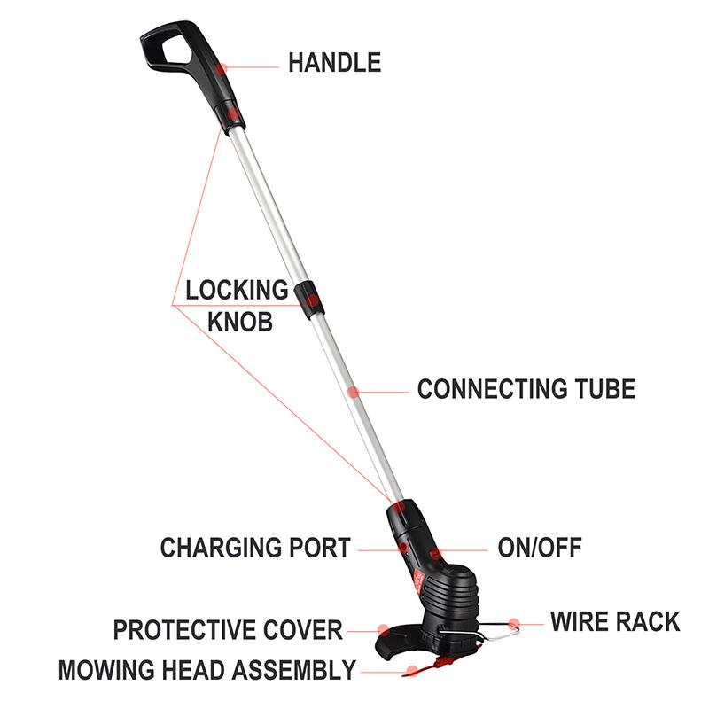 Электрическая беспроводная газонокосилка Портативные садовые электроинструменты Перезаряжаемая от USB выдвижная прополочная машина Перезаряжаемая от USB электрическая прополочная машина