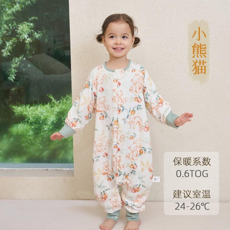 Bamboo Cotton Baby Sleep Sack Toddlers 1-6 Years Lightweight Anti-Kick Sleeping Bag