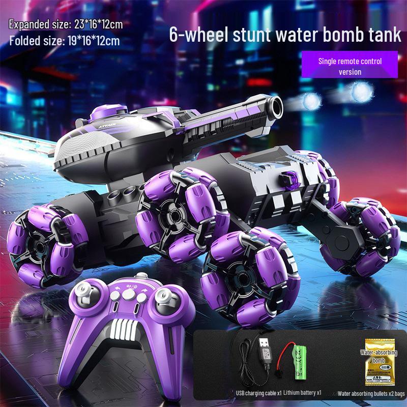 Внедорожный трюковой танк с дистанционным управлением, управлением жестами и шестиколесным приводом