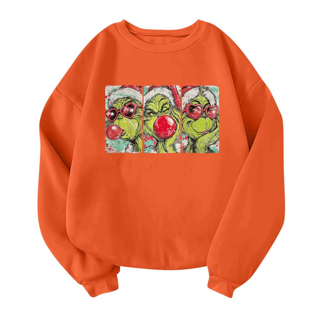 Children's Fashionable Lightweight Long-sleeved Round Neck Pullover With Pockets Printed Pullover