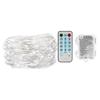 10M 100 Light Sound Activated Copper Wire LED Battery String Lights Remote Control Lamp