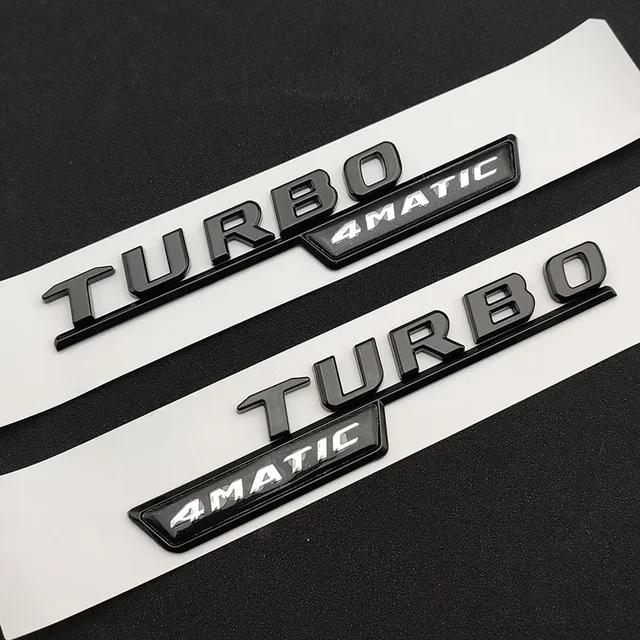 2 шт. Автомобильные буквы Накладка на крыло Значок Turbo 4matic Plus Эмблема Наклейка Для Mercedes A45 Cla45 Amg C117 Gla45 Gle53 X247 Аксессуары