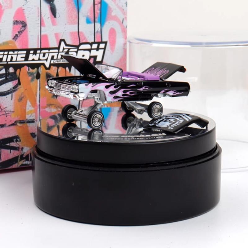 FineWorks 1:64 Chevrolet Impala Издание в твердом переплете Открывающиеся полностью двери Металлическая модель автомобиля