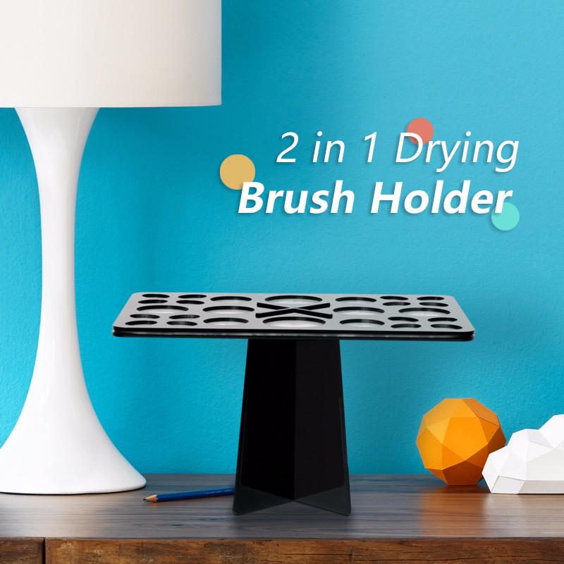 Docolor 26 Holes Makeup Brush Holder Air Drying Rack Multifunction Organizer Shelf Cosmetic Storage Tool Make Up Brusher Stand